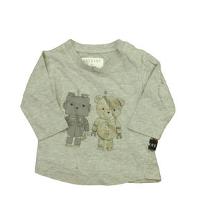 Hux Baby Boys Gray Robot T-Shirt size: 3-6 Months